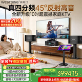 威斯汀音响家庭ktv唱歌全套设备 卡拉ok点歌机语音点唱 客厅大功率10吋四分频音箱套装118+K81 