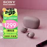 索尼（SONY）【官方直营】WF-1000XM5 双芯降噪旗舰 真无线蓝牙耳机 降噪豆5 国家补贴男生女生送礼 旅行好物 玫瑰灰 官方标配