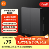 小米智能开关（双开）深空灰 接入米家 超长寿命 开关面板 需搭配网关