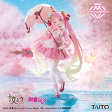 TAITO日版正品 Fashion初音未来 学院风 景品动漫手办 二次元 玩具礼物 初音未来樱礼服《21cm》