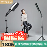 神牛（Godox） 神牛LC500手持补光灯LED补光棒灯摄影灯可调色温RGB冰灯外拍录像人像便携柔 【套装1】LC500双色温版【两灯+灯架+转接座】