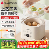 志高（CHIGO）煮蛋器 蒸蛋器 温泉蛋机 智能定时自动断电 煮鸡蛋神器溏心蛋茶叶蛋 小型蒸锅早餐一体机NE-250A
