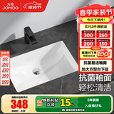 九牧（JOMOO）台下盆陶瓷盆卫生间洗手盆防溅水抗菌易洁单盆面盆家用(不含下水) 【大-方形台下盆】12755