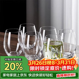 青苹果水晶玻璃泡茶杯440ml六只装 果汁杯牛奶杯水杯绿茶杯啤酒杯茶水杯