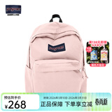 JANSPORT杰斯伯书包轻便双肩包男女旅行包简约背包电脑包学生校园 4QUE7N8蜜蜡粉-侧袋+隔层