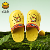 B.Duck小黄鸭童鞋儿童花园鞋男童宝宝洞洞鞋女童舒适软底拖鞋5966黄色26