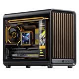 乔思伯（JONSBO）D33 WOOD版黑色 MATX桌面机箱 (9风扇位/背插MATX主板/ATX/SFX电源/360冷排/435MM显卡限长/风道)