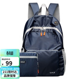 高尔夫（GOLF）双肩包男女可折叠电脑背包书包14英寸轻便户外旅行包旅游运动登山