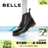 百丽（Belle）潮搭马丁靴男冬季商场同款真皮英伦风休闲靴92267DD0 黑色(6孔) 40 (250mm)