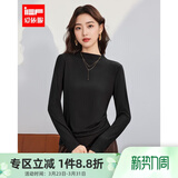 IEF/爱依服针织衫打底衣女2025秋季新款韩版时尚百搭基础款长袖上衣 黑 S