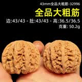 山中玉【一物六图】文玩核桃狮子头手把件青皮老树王勇盘玩新年礼物 43mm全品大粗筋-32996