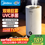 美的（Midea）【紫外线杀菌】加湿器净化空气卧室家用大容量孕妇婴幼办公室桌面静音小型喷雾器生日礼物S-UV98K
