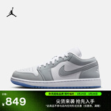 耐克乔丹女子刺绣板鞋夏季平底低帮轻便运动鞋JORDAN AJ1 DC0774 105白色/狼灰/铝蓝 42.5