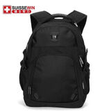 SUISSEWIN祥兴背包新款初中高中大学生大容量旅行电脑时尚潮流简约通勤9017 黑色