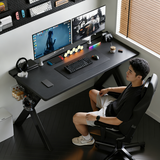 蔓斯菲尔（MSFE）电竞电脑桌带洞洞板 台式二段式实木书房书桌办公桌学习桌子