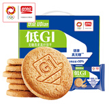 盼盼低GI燕麦饼干 曲奇高纤维休闲零食早餐谷物代餐 618g/箱