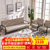 天坛家具沙发床两用经典可折叠布艺沙发现代简约单人沙发组合 三人位 长2030mm宽780mm高800mm