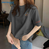 真维斯（Jeanswest）短袖t恤女2026新款夏季小个子宽松纯棉半袖上衣服休闲时尚体恤衫