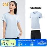 361°跑步运动套装女士夏季衣服新款休闲短袖短裤两件套662414001H-5
