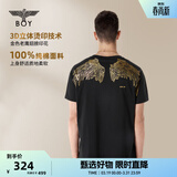 BOY LONDON【本店热销】潮牌短袖男女同款宽松休闲黑色T恤N01918 N01918 XL 此款偏大，建议拍小一码