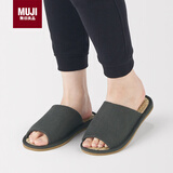 MUJI马来草拖鞋 前开 男式女式 无性别 炭灰色 38 (240mm)