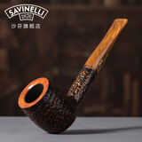 沙芬（SAVINELLI）手工烟斗石楠木510牛头犬进口男士过滤烟嘴烟斗厚斗壁 七夕送男友 【111斗型 撞球斗 直式大号】