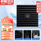 潜水艇（Submarine）BTK40-10黄铜烤漆黑色地漏卫生间淋浴大排量防臭地漏 移位40管径