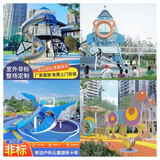 户外儿童不锈钢滑梯定制游乐设备文旅幼儿园小区无动力游乐园设施 主图1