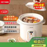 天际（TONZE）电炖锅 5L大容量煮粥锅 煲汤锅炖汤锅 婴儿电炖盅 熬粥养生锅 快速焖炖 直炖白瓷胆 DGD50K22GC