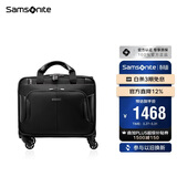 新秀丽（Samsonite）行李箱16英寸拉杆箱商务软箱前开口旅行机长箱BP0黑色登机箱