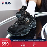 FILA 斐乐官方老爹鞋男女情侣鞋减震跑步鞋运动鞋掠夺者 2 【男款】黑/中灰-BM 40
