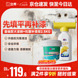 立邦墙面修补滚筒补墙膏防霉耐水翻新墙面修复内墙乳胶漆500g+2.5kg