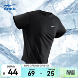鸿星尔克短袖男夏季新款冰感跑步户外运动男士t恤清爽半袖速干衣T恤衫男 【冰感吸湿排汗T恤】正黑 3XL （180-185cm/150-160斤）