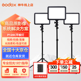 神牛（Godox） LED补光灯P120C摄影灯单反摄像机相机摄像灯影视拍照婚庆常亮灯光 P120C+6000电池+充电器+灯架【三灯套】 双色温
