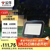 公牛（BULL）LED投光灯户外庭院工厂园林灯露营灯 IP65防水等级100W-6500K白光
