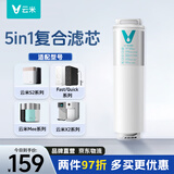云米（VIOMI）升级款云米净水器滤芯适配机型S2、Fast3、X2、mee系列 复合滤芯 RO膜滤芯 1号5in1复合滤芯