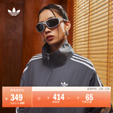 adidas情侣款复古风梭织立领夹克外套男女秋季阿迪达斯官方三叶草   深灰   XS