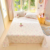 南极人全棉床单单件可定做纯棉卡通斜纹高支高密单双人学生被单铺单床品 芜晴花 床单160cm*230cm(1.2m床使用