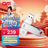 DM大迈 256GB USB3.2 U盘 金属PD179追风 银色 可旋转电脑u盘车载优盘金属外壳高速读写