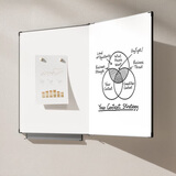 得力150×90cm挂式折叠白板 双面写字板180度折叠  磁性悬挂黑板教学家用办公室开会看板挂墙