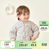 巴拉巴拉儿童羽绒服三防衣服轻薄棒球领外套男女童装2025新款秋冬装碎花萌