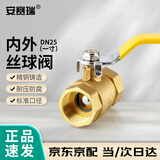 安赛瑞 双内丝黄铜 国标双内螺纹铜阀门水暖配件 DN25 1寸 22421