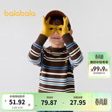 巴拉巴拉童装儿童毛衣男童针织衫女童毛衫秋装冬宝宝衣服卡通萌趣 咖蓝色调00458 90 cm