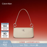 Calvin Klein腋下包休闲通勤包包字母拉链CK女包单肩法棍包 67U-牛奶白 OS