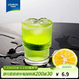 乐唯诗 玻璃杯家用牛奶杯果汁杯高颜值水杯简约茶杯饮料杯子 竖纹竹节杯-192ml1只