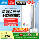 美的（Midea）凉霸厨房卫生间集成吊顶照明一体遥控排气换气吹风负离子除菌B8P