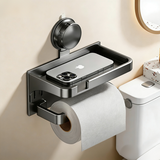 馨沛卫生间吸盘纸巾盒壁挂免打孔浴室厕纸盒抽纸卷纸卫生纸收纳置物架