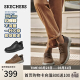 斯凯奇（Skechers）闪穿鞋男鞋春季薄款商务鞋一脚蹬德比鞋舒适上班鞋205046
