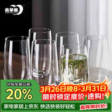 青苹果水晶玻璃玻璃杯525ml六只装 高款果汁杯牛奶杯啤酒杯茶水杯 