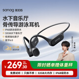 SANAG塞那B33S骨传导蓝牙耳机 无线专业运动跑步骑行户外开放式游泳耳机防水防汗32G内存